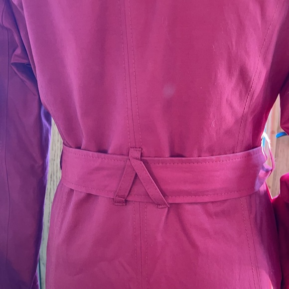 DKNY Maroon Women’s Double Breasted Trench Coat - Picture 7 of 12